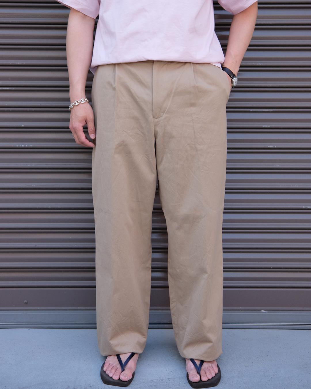 Chino Cloth Pants Tuck Straight | EUREKA FACTORY HEIGHTS