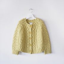 Wool Cashmere Hand Knitted Cable Cardigan Cape | EUREKA