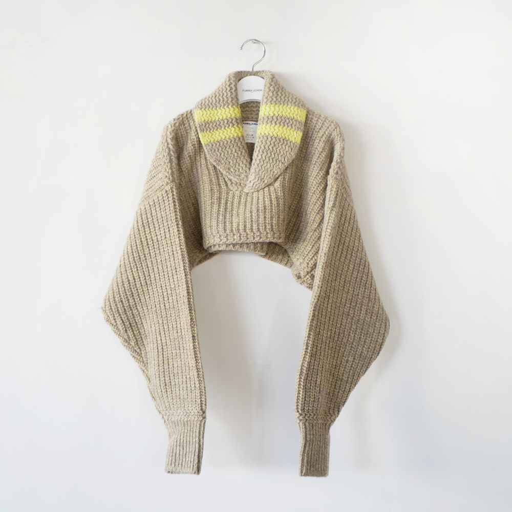 3G Mix Shetland Shawl Collar Sleeve Sweater | EUREKA FACTORY HEIGHTS