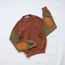 Cotton Sweater With Leather Patch | EUREKA FACTORY HEIGHTS