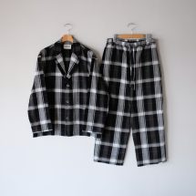 “day” pajama (Cotton / Linen Big Check) | EUREKA FACTORY