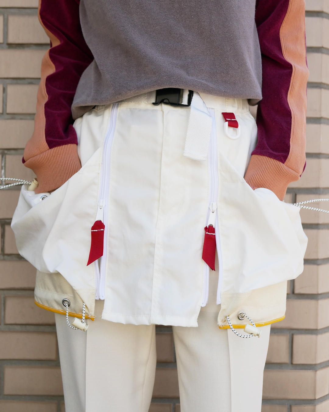 fumika_uchida vinyl pocket skirt whiteミニスカート - excelbilearn.com