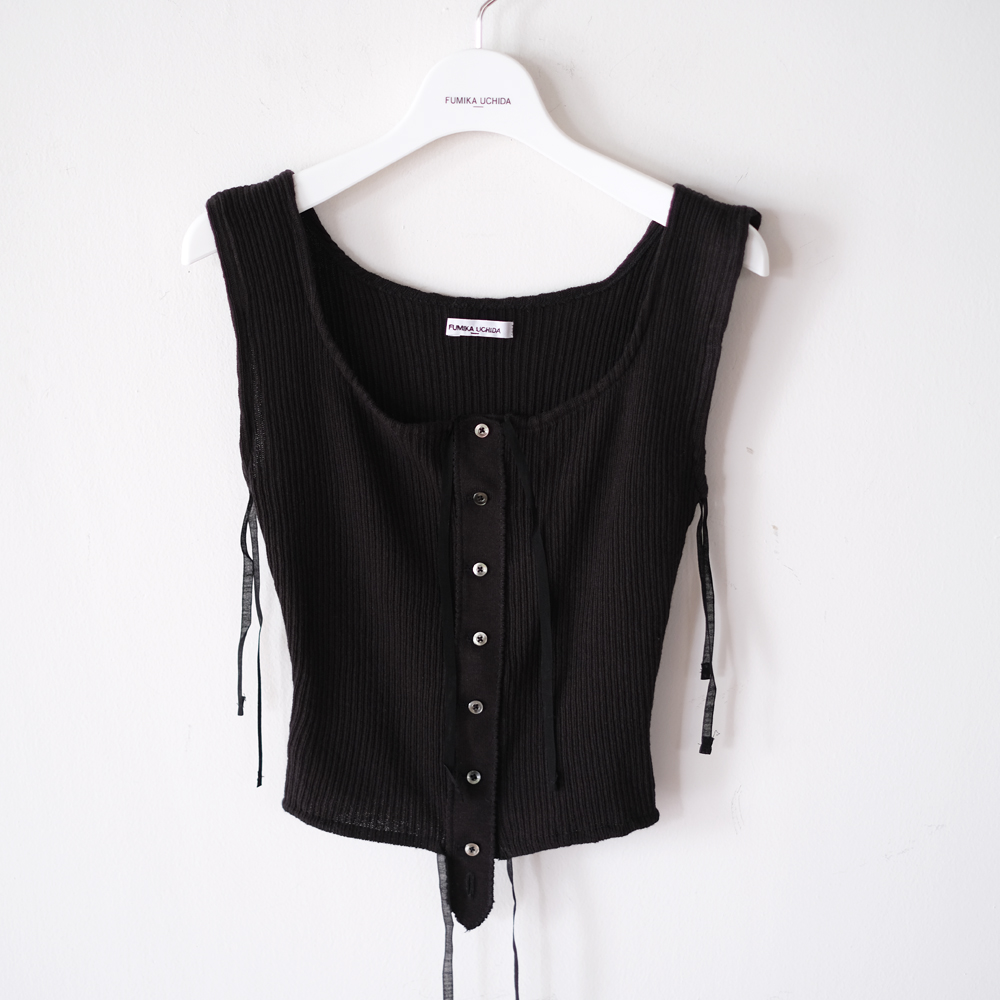 Vintage Ribbed Corset Top Sleeveless | EUREKA FACTORY HEIGHTS