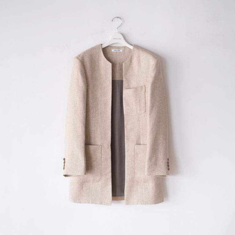 fumikauchida-hempsuitingcollarlessjacket